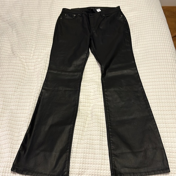 Banana republic leather like pants - Picture 2 of 4